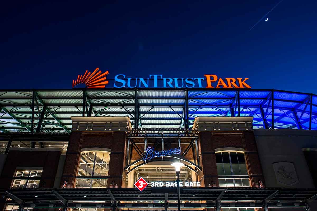 Enterance view of  SunTrustParK building