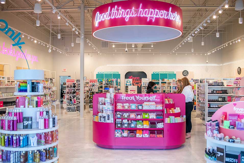 Retail design with beauty store layout