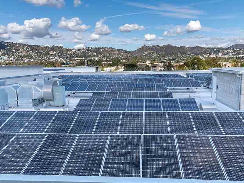 View of a solar panel